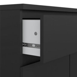 Furniture To Go Naia Sideboard - 1 Drawer 2 Doors In Black Matt (W) 80.2 X  (H) 100.4 X (D) 40Cm - thumbnail 6