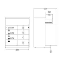 Furniture To Go Naia Sideboard - 1 Drawer 2 Doors In Black Matt (W) 80.2 X  (H) 100.4 X (D) 40Cm - thumbnail 8