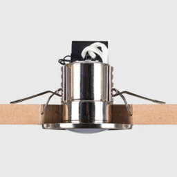 Valuelights Downlight Fire Rated Brushed Chrome Ceiling Light Fitting 20 Pack With Cool White Bulbs - thumbnail 3