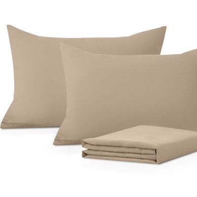 Moonlight Bedding Pillowcase Pack Of 6-Envelope Closure Super Soft Brushed Microfiber House Wife Pillow Cover, (Beige, 50X75Cm) - image 1