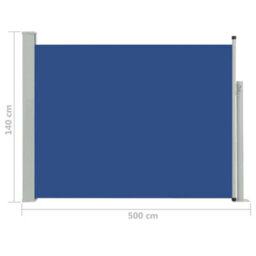 Berkfield Patio Retractable Side Awning 140X500 Cm Blue - thumbnail 8