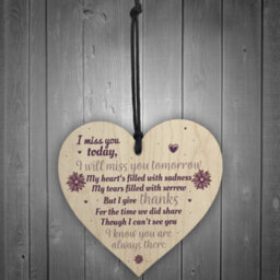 Red Ocean Miss You Memorial Bereavement Gifts For Mum Dad Nan Grandad Love Hanging Plaque Sign - thumbnail 2
