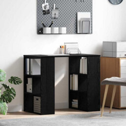 Berkfield Writing Desk Black Oak Particle Board Standard Size Writing Desk