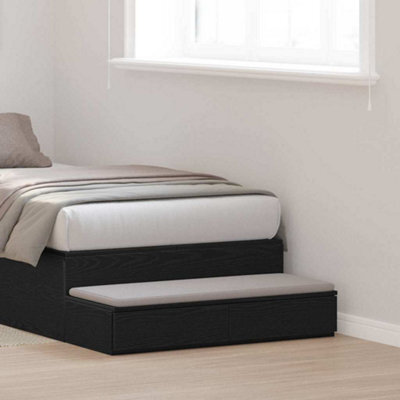 Berkfield Black Bed Drawers - 100X36.5X16.5 Cm - Made Of Engineered Wood - image 1