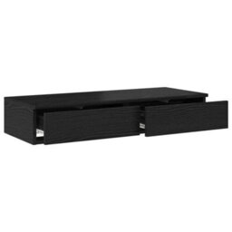 Berkfield Black Bed Drawers - 100X36.5X16.5 Cm - Made Of Engineered Wood - thumbnail 5