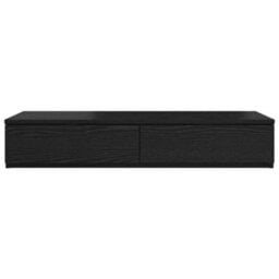 Berkfield Black Bed Drawers - 100X36.5X16.5 Cm - Made Of Engineered Wood - thumbnail 6