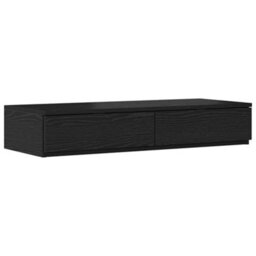 Berkfield Black Bed Drawers - 100X36.5X16.5 Cm - Made Of Engineered Wood - thumbnail 2