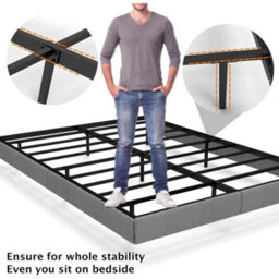 Noise-Free Metal Floating Bed Frame With Adjustable Led Lights - thumbnail 6
