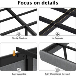 Noise-Free Metal Floating Bed Frame With Adjustable Led Lights - thumbnail 5