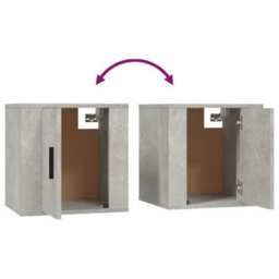 Berkfield Classic 2 Piece Tv Cabinet Set Concrete Grey Engineered Wood - thumbnail 7