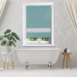 Lister Cartwright Diamante Roller Blinds For Windows - 60 X 165 Cm - Easy To Fit Child Safety Included - Duck Egg - thumbnail 4