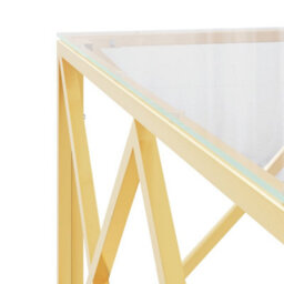 Berkfield Coffee Table 80X80X40 Cm Stainless Steel And Glass - thumbnail 5