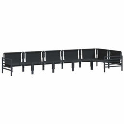 Berkfield Stylish Garden Sofa Set 6 Pcs Anthracite Steel - thumbnail 9
