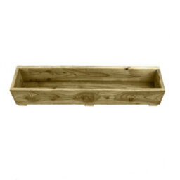 Ruby UK Ruby Handmade Rustic Wooden Planter Sawn Timber Garden Plant Box 1.2M Long X 0.4M Wide X 1 Board High - thumbnail 2