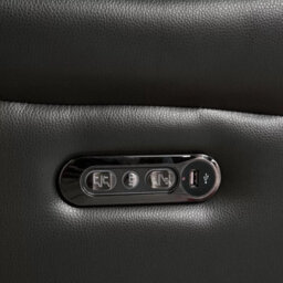 Fletcher Dark Grey Leather Power Reclining Large 2 Seater Sofa With Power Headrests, Usb Charging & Pocket Sprung Seats - thumbnail 8