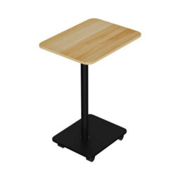 Natural Wood C-Shaped Side End Table Sofa Bed Tray Coffee Tea Snack Laptop Desk Compact Table - thumbnail 1