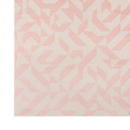 Pink Shapes Abstract Funky Modern Geometric Easy To Clean Rug For Dining Room-66 X 240Cm (Runner) - thumbnail 4