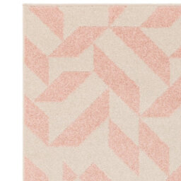 Pink Shapes Abstract Funky Modern Geometric Easy To Clean Rug For Dining Room-66 X 240Cm (Runner) - thumbnail 3