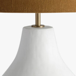 Wyld Haus Long Island Large Round Table Lamp With Ochre Linen Shade - thumbnail 5