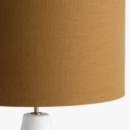 Wyld Haus Long Island Large Round Table Lamp With Ochre Linen Shade - thumbnail 6