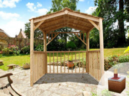 Edecks Diy Hot Tub Privacy Shelter Garden Gazebo 1990mm X 1990mm Pressure Treated Outdoor Timber With Steel Spikes 2.07M - thumbnail 2