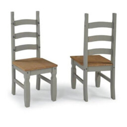 "Dining Table And 4 Chairs 4'0"" Set Pine Grey Solid Wood Wooden Kitchen" - thumbnail 4