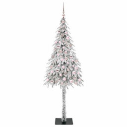 Vidaxl Christmas Tree With 300 Leds White 210 Cm Pe And Steel - thumbnail 4