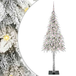 Vidaxl Christmas Tree With 300 Leds White 210 Cm Pe And Steel - thumbnail 2