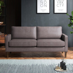 Furnishings For Less UK Bexhill Grey Faux Leather 3 Piece Sofa Suite 3 Seater, 2 Seater And Armchair - thumbnail 5