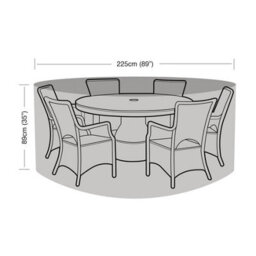 Primrose Round 6 Seater Furniture Set Cover 225Cm X 89Cm - Premium - Green