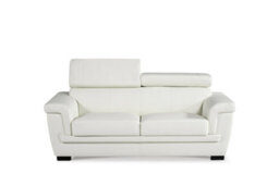 Genuine Leather White 2 Seater Sofa - thumbnail 3