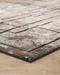 Belgravia Living Room Area Rug Metallic Sheen Modern Cobble Design Mocha 200Cm X 290Cm - thumbnail 5