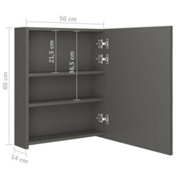 Berkfield Led Bathroom Mirror Cabinet Anthracite 50X14X60 Cm - thumbnail 8