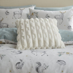 Bianca Fine Linens Bianca Carved Faux Fur Cushion Cream