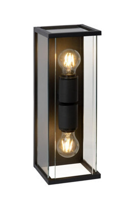 Lucide Claire Half Lantern Outdoor Twin Wall Light Anthracite - image 1