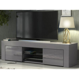 130Cm Tv Unit I Sideboard I Cabinet I Cupboard I Grey High Gloss Doors - thumbnail 5
