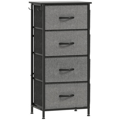 Wyld Haus Lolova Charcoal Grey Fabric And Metal 4-Drawer Storage Chest - Compact - image 1