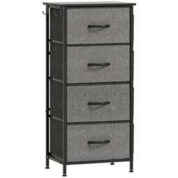 Wyld Haus Lolova Charcoal Grey Fabric And Metal 4-Drawer Storage Chest - Compact - thumbnail 1