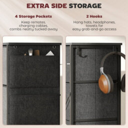 Wyld Haus Lolova Charcoal Grey Fabric And Metal 4-Drawer Storage Chest - Compact - thumbnail 5