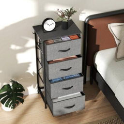 Wyld Haus Lolova Charcoal Grey Fabric And Metal 4-Drawer Storage Chest - Compact - thumbnail 8