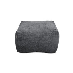 rucomfy Beanbags Rucomfy Indoor Bean Bag Ottoman - Grey Weave Pouffe Footstool - thumbnail 2