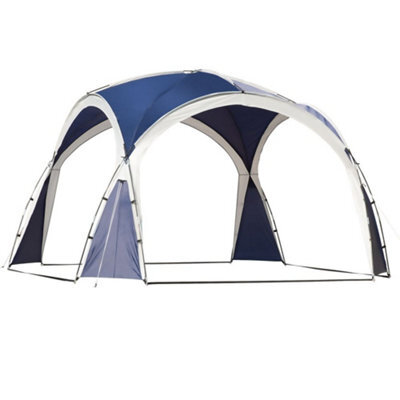 Outsunny 3.5 X 3.5 M Outdoor Gazebo Event Dome Shelter Party Tent For Garden Blue And Grey - image 1
