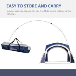 Outsunny 3.5 X 3.5 M Outdoor Gazebo Event Dome Shelter Party Tent For Garden Blue And Grey - thumbnail 6