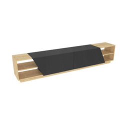 Decorotika Rhodes Tv Stand Tv Unit For Tv's Up To 106 Inch Anthracite & Oak - thumbnail 5