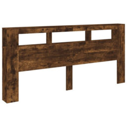 Walplus Led Headboard Smoked Oak 220X18.5X103.5 Cm Engineered Wood - thumbnail 3
