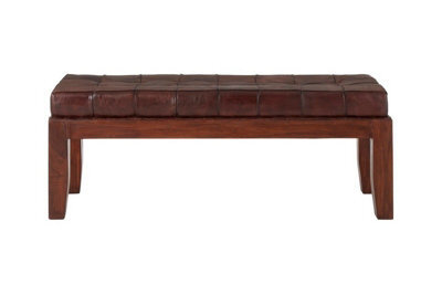 Buttercup Farm Inca Stitch Bench - Wood - L48 X W130 X H50 Cm - Brown - image 1