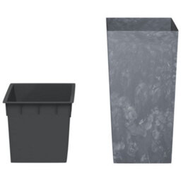 Berkfield Planter With Removable Inner Grey 21/49 L Pp Concrete Look - thumbnail 3