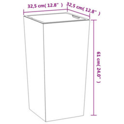 Berkfield Planter With Removable Inner Grey 21/49 L Pp Concrete Look - thumbnail 7