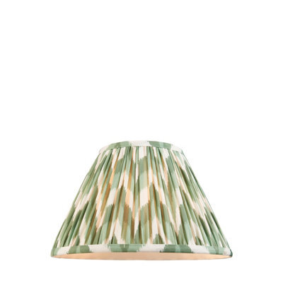 Loops Elegant Handcrafted Cotswold Green Tapered Lamp Shade - 30Cm Pleated Design For Home Decor - image 1