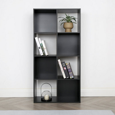 Jane - 4X2 Bookcase - Cube Storage Boxes (Black) - image 1